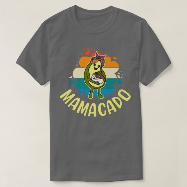 Mamacado, kvinnor avokado för flickor, Cute Mamma, T Shirt (Design framsida)