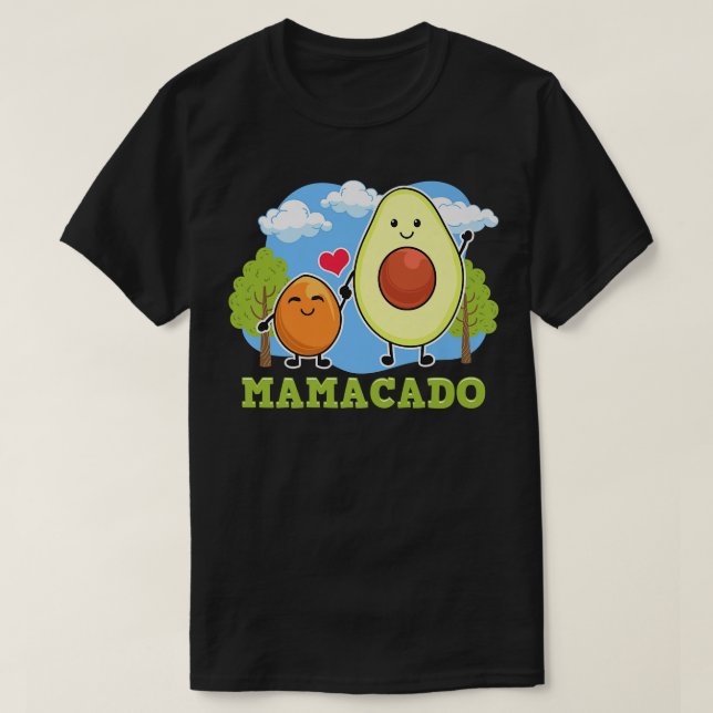 Mamacado Mamma Avocado med frö från Vegan Mamma Mo T Shirt (Design framsida)