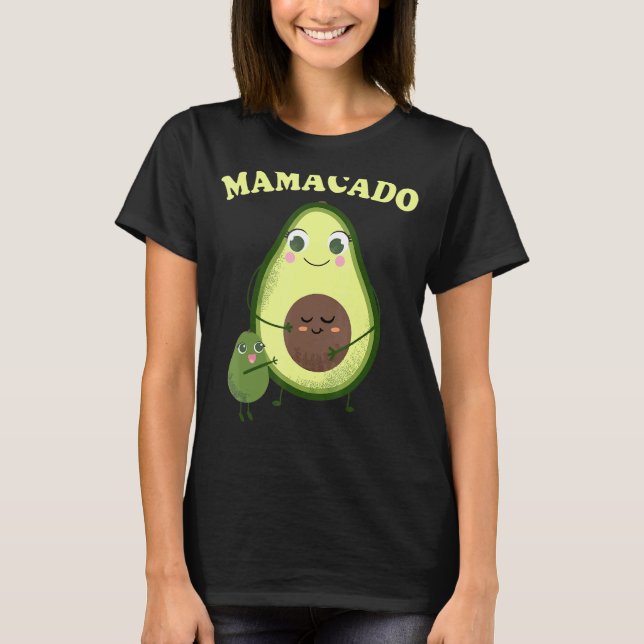 Mamacado Många Kids Women Mamma Avocado Costume T Shirt (Framsida)