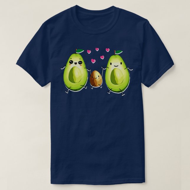 Mamacado Papacado Avocado Partnerlook-graviditet T Shirt (Design framsida)