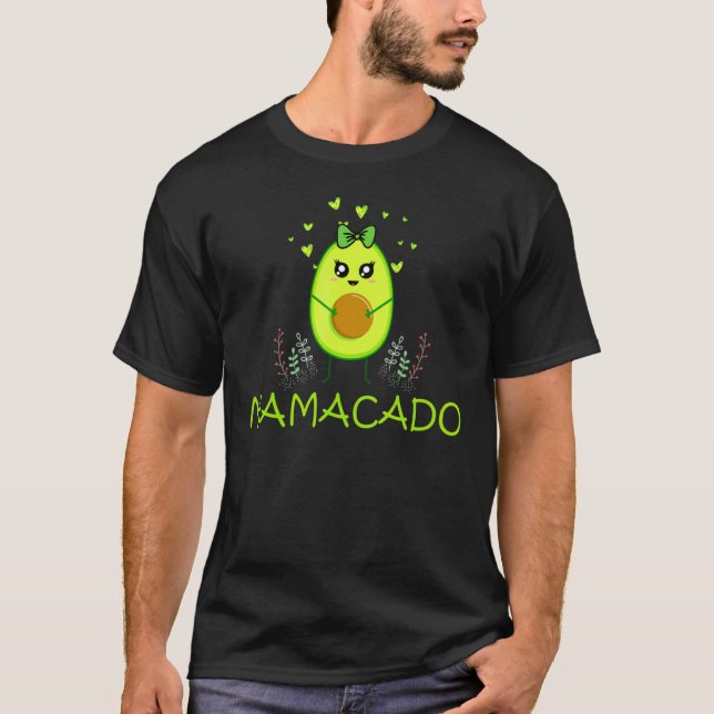 Mamacado Pregnant Avocado Gravid Announement T Shirt (Framsida)