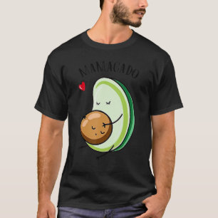 Mamacado Pregnant Avocado Gravid Meddelande M T Shirt