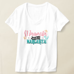 Mamacita behöver en Margarita, Semester, Bar Redig T Shirt