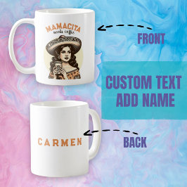 Mamacita behöver kaffe personlig namn kaffemugg