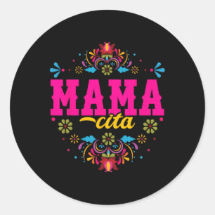Mamacita First Fiesta Birthday for Women - Cactus Runt Klistermärke