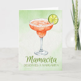 Mamacita förtjänar en Margarita Akvarell Helgkort