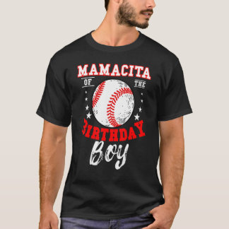 Mamacita från födelsedagspojken Baseball Theme-fam T Shirt