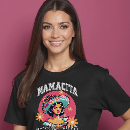 Mamacita Necesita Cafecito Latina Mamma-kaffe T Shirt