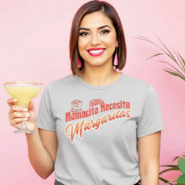 Mamacita Necesita Margaritas Roligt T Shirt