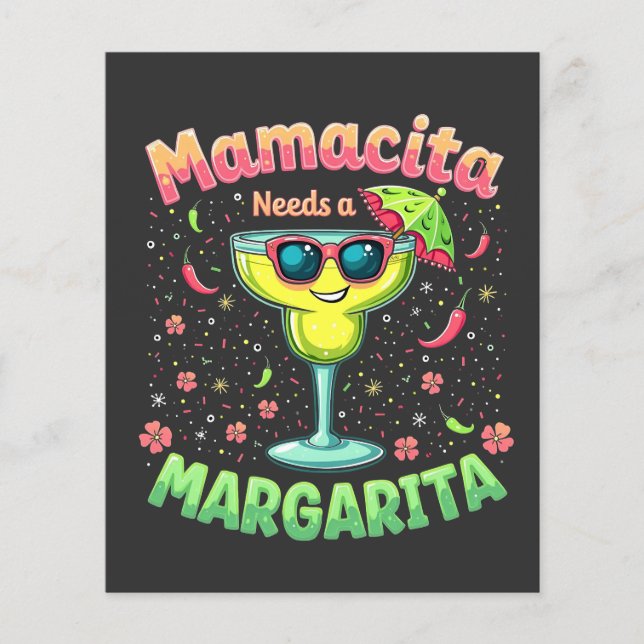 Mamacita Needs a Margarita Cinco De Mayo Party Flygblad (Framsidan)