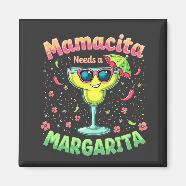 Mamacita Needs a Margarita Cinco De Mayo Party Magnet (Framsidan)
