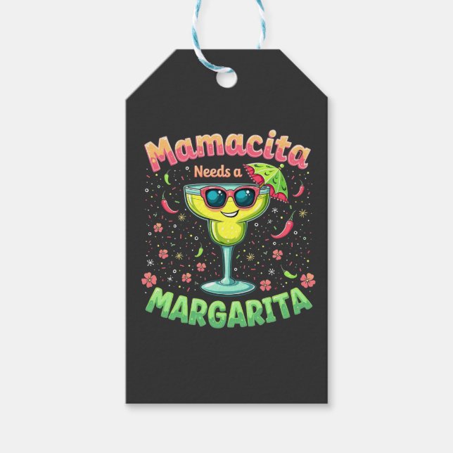 Mamacita Needs a Margarita Cinco De Mayo Party Presentetikett (Framsidan)