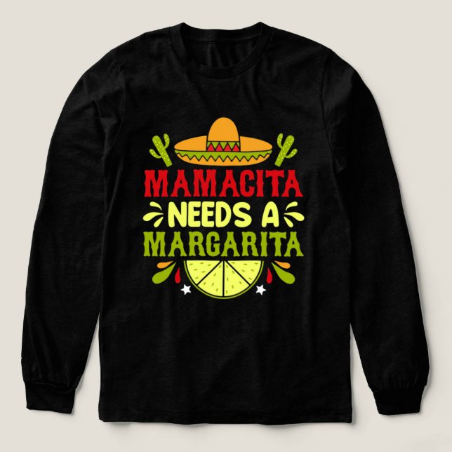 mamacita-needs-margarita-cinco-de-mayo-typography- t shirt (Design framsida)