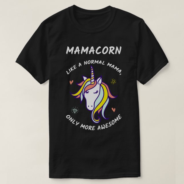 Mamacorn III Fantastisk Mamma Unicorn T Shirt (Design framsida)