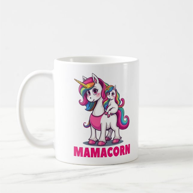 Mamacorn - Magic Unicorn Mamma Kaffemugg (Vänster)