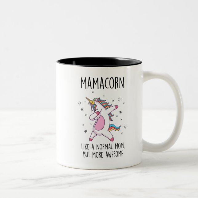 Mamacorn Mamma Unicorn Två-Tonad Mugg (Höger)