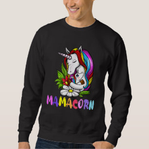 Mamacorn Unicorn Autism Costume Mamma Mors dag Lång Ärmad Tröja