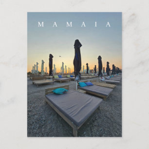 Mamaia-stranden på kvällskort vykort