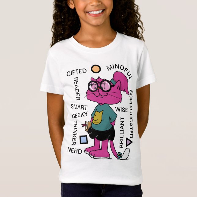 MAMAMACANZ | Bokmask | Rosa Katt T Shirt (Framsida)