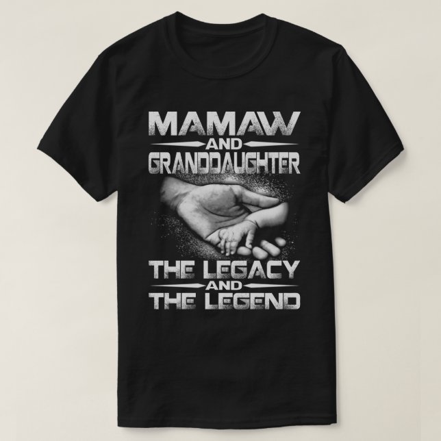 MAMAMAW och GRANDDAUGHTERA förklaringen och arvet T Shirt (Design framsida)