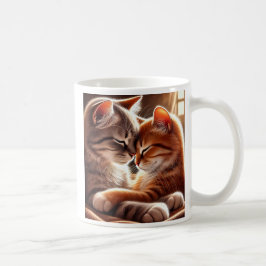 Maman chat et son chaton tout mignon. kaffemugg