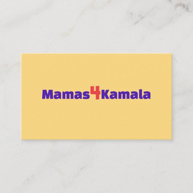Mamas4Kamala-kort Visitkort (Framsida)