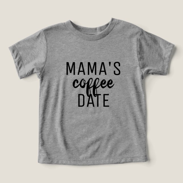 Mamas kaffedatums barn unisex t-shirt (Design Framsida)