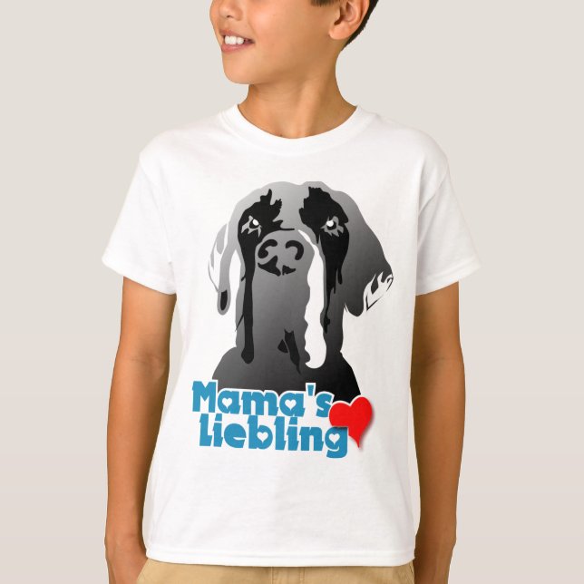 Mamas Liebling T Shirt (Framsida)