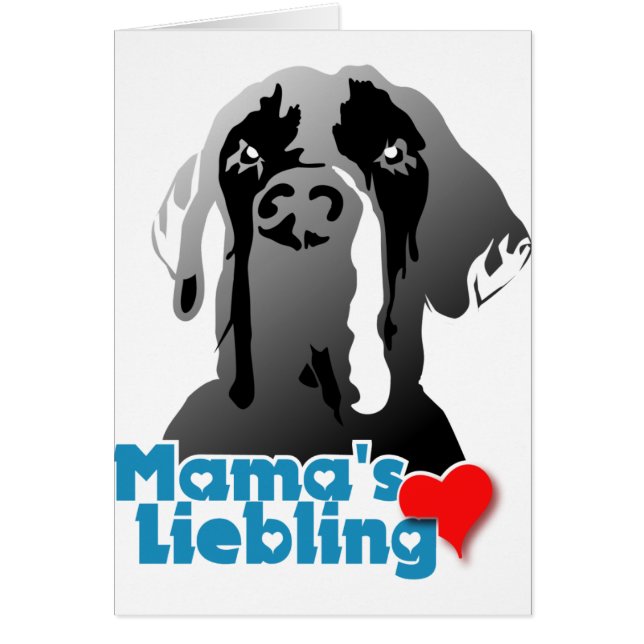 Mamas Lieblings Dogge Hälsningskort (Framsidan)