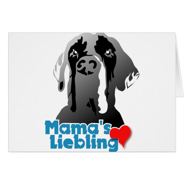 Mamas Lieblings Dogge Hälsningskort (Framsidan Horizontal)
