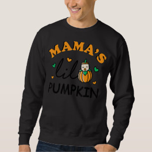 Mamas Lil Pumpkin Halloween Matching Family for G Lång Ärmad Tröja