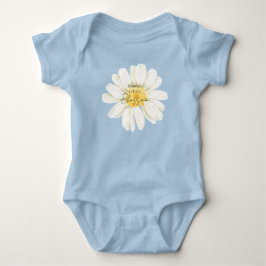 Mamas lilla blomstret söta tusenskön blå t shirt