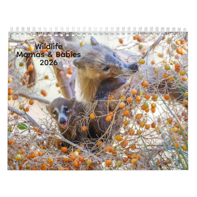 Mamas & Little Ones: En 2026 Vilda Djur Kalender (Omslag)