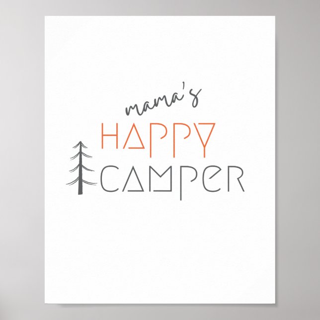 mamas lyckliga camper. Poster & Tryck (Framsidan)