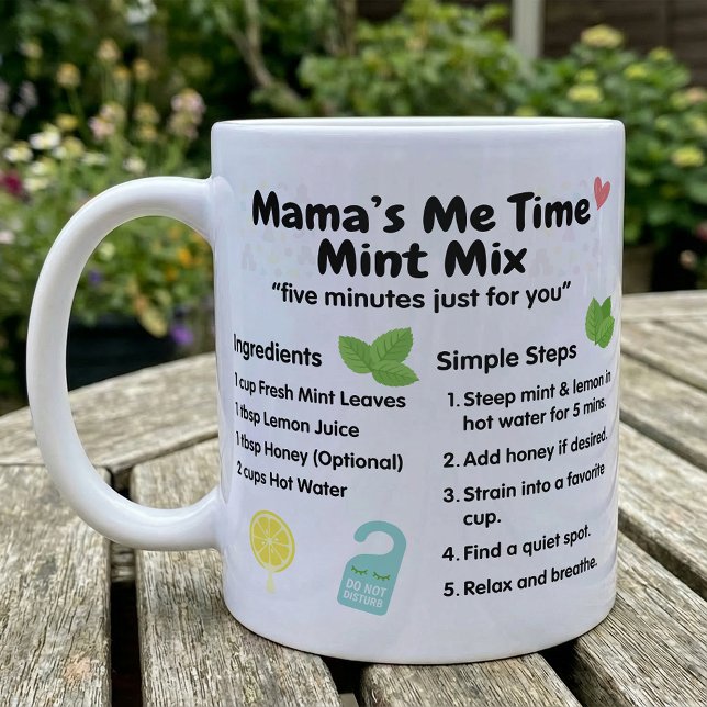 Mama's Mini Break Mint Tea Recipe Kaffemugg (Skapare uppladdad)
