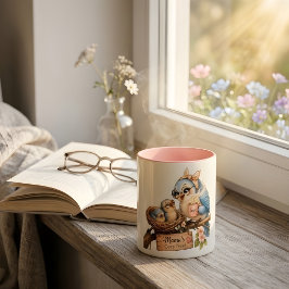 Mamas mysiga rede – Söt fågelfamilj morgenkopp Mugg