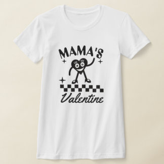 Mama's Valentine Retro Heart T-Shirt, Cute  T Shirt