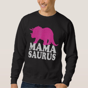 Mamasaurus Cute Triceratops Dinosaur Mamma Lång Ärmad Tröja