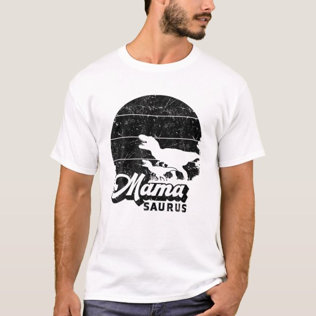 Mamasaurus Dino Mamma Dinosaur Family Mamma Dino M T Shirt (Framsida)