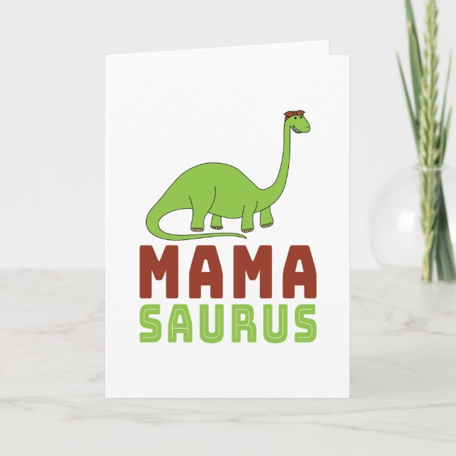 Mamasaurus Dinosaur Brontosaurus Mors dag Kort (Framsida)