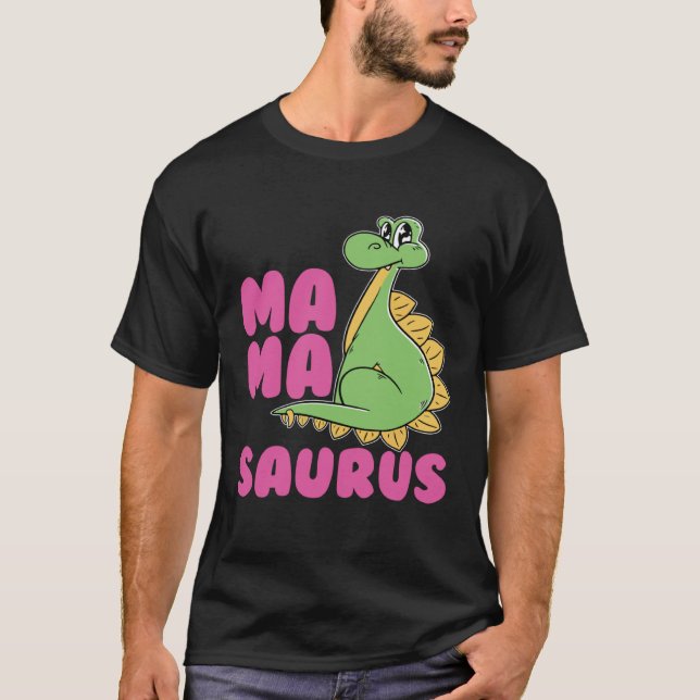 Mamasaurus Dinosaur Dino T Shirt (Framsida)