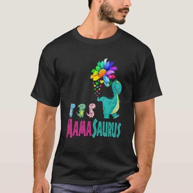Mamasaurus Dinosaur  Family Saurus Matching T Shirt (Framsida)