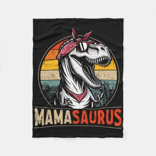 Mamasaurus Dinosaur Mamma För Mors Dag Jul  Fleecefilt (Framsidan)