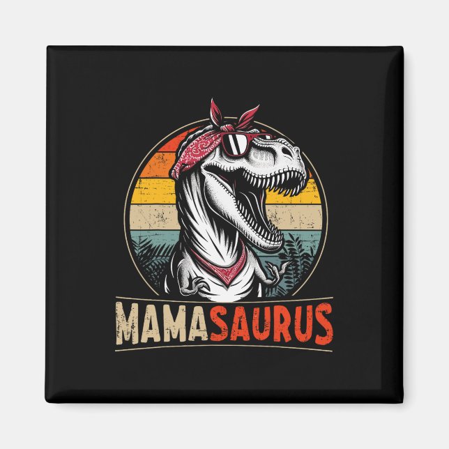 Mamasaurus Dinosaur Mamma För Mors Dag Jul  Magnet (Framsidan)