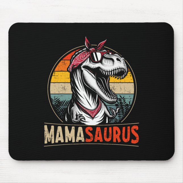 Mamasaurus Dinosaur Mamma För Mors Dag Jul  Musmatta (Framsidan)