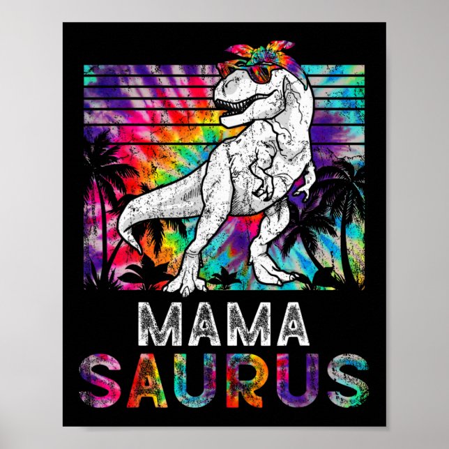 Mamasaurus Dinosaur Mamma Saurus Familj Matchande  Poster (Framsidan)