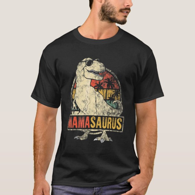 Mamasaurus Dinosaur Rex Mamma Mamma Mors dag T Shirt (Framsida)