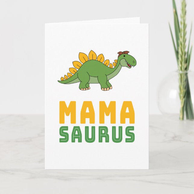 Mamasaurus Dinosaur Stegosaurus Mors dag Kort (Framsida)