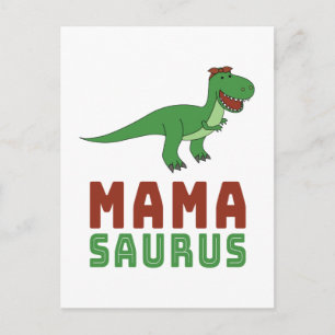 Mamasaurus Dinosaur Tyrannosaurus Rex Mors Dag Vykort