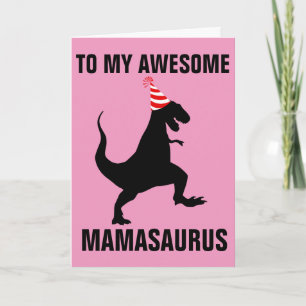 MAMASAURUS DINOSAURIE FÖDELSEDAGSKORT KORT